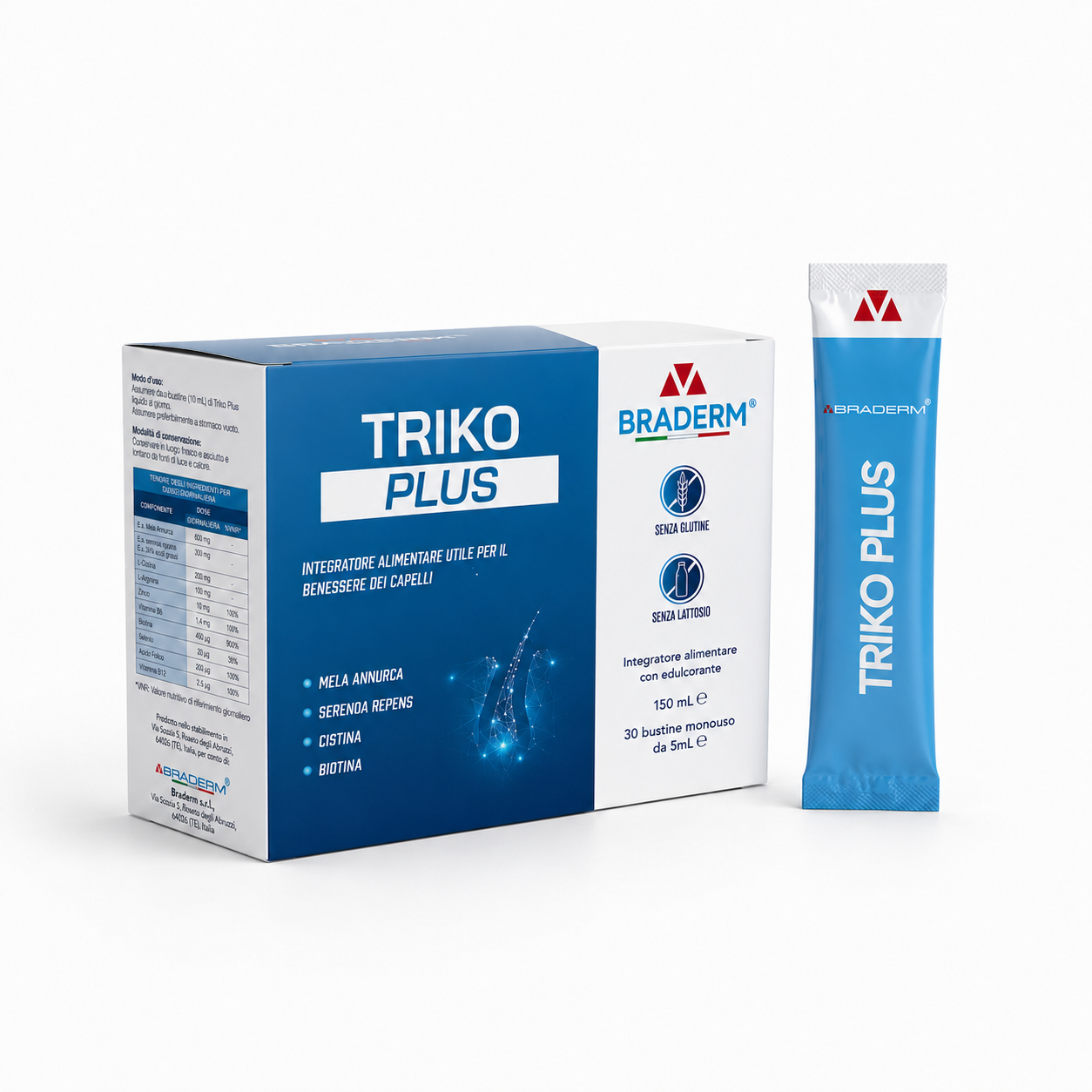 Braderm Triko Plus 30 bustine da 5 ml - 150ml - immagine 2