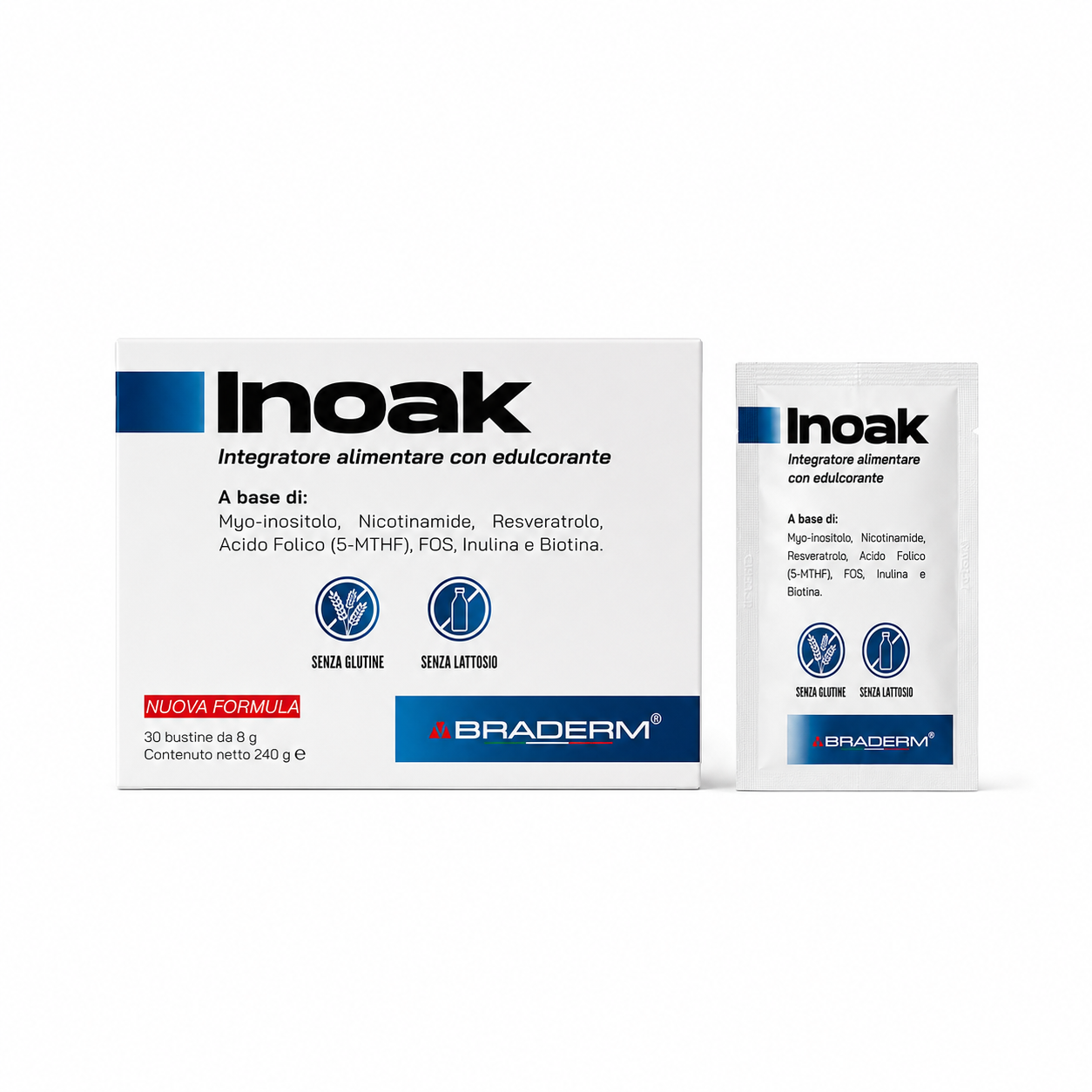 Braderm Inoak 30 Bustine da 8g (240g)