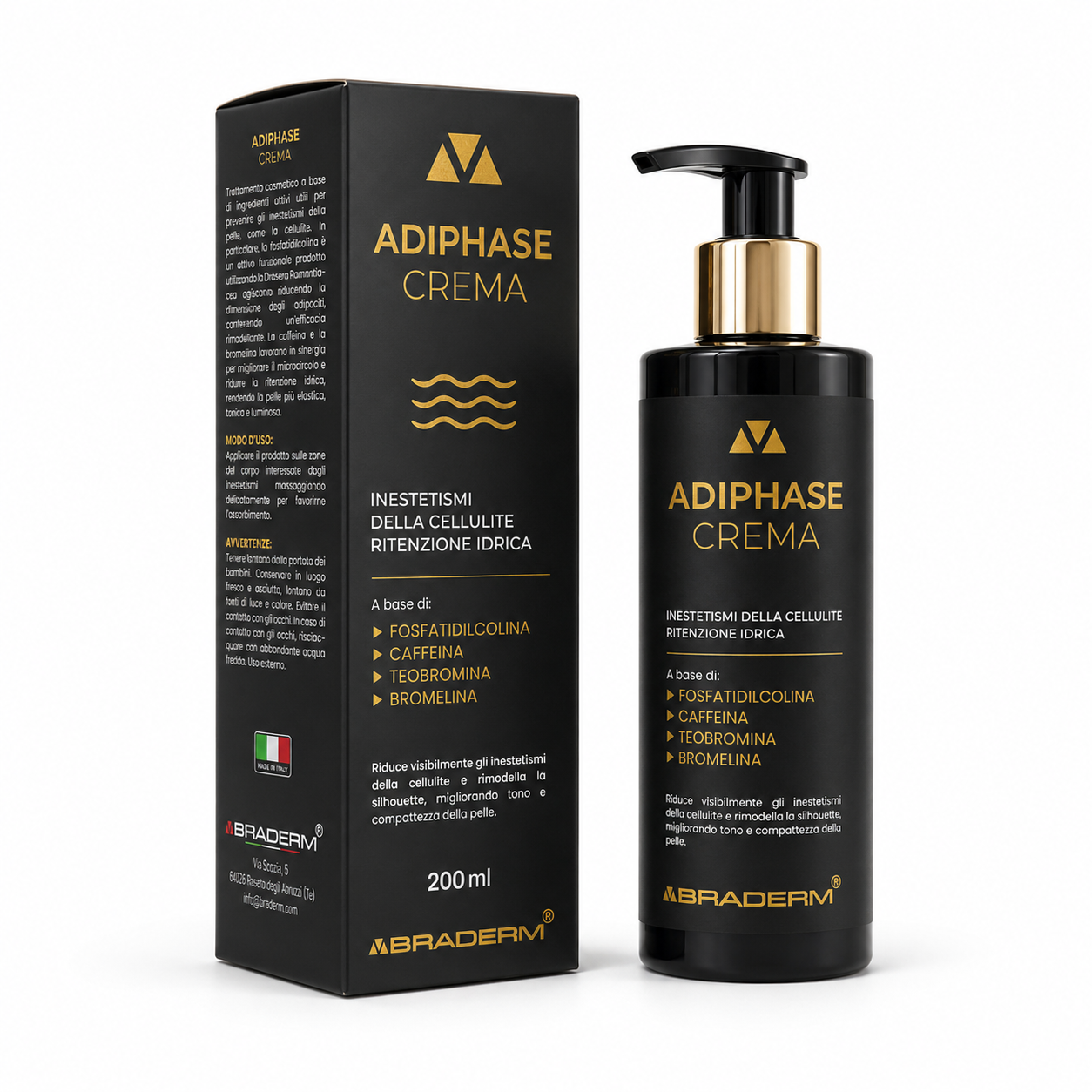 Braderm Adiphase Crema 200ml - immagine 2