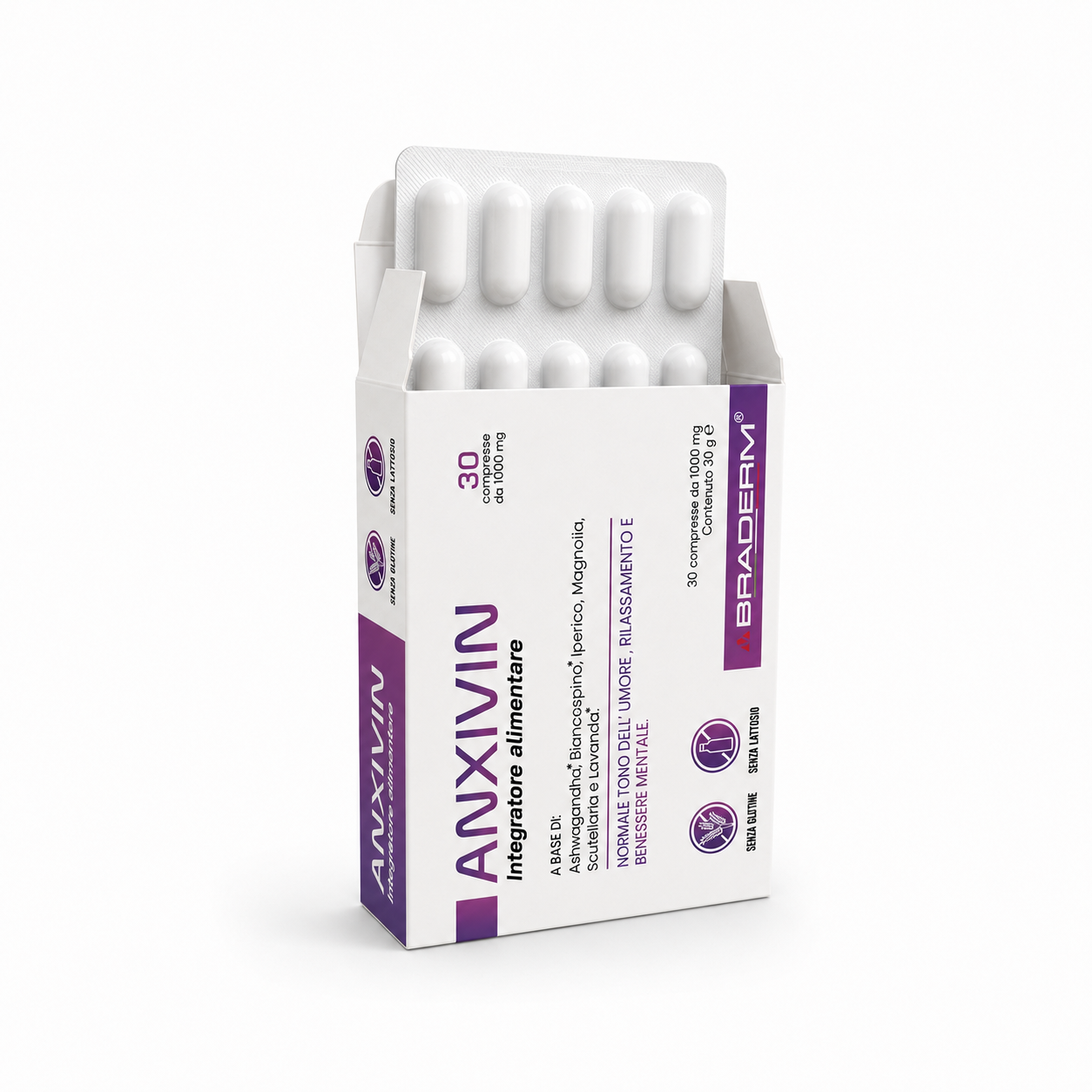 Braderm Anxivin – 30 Tablets - Image 3