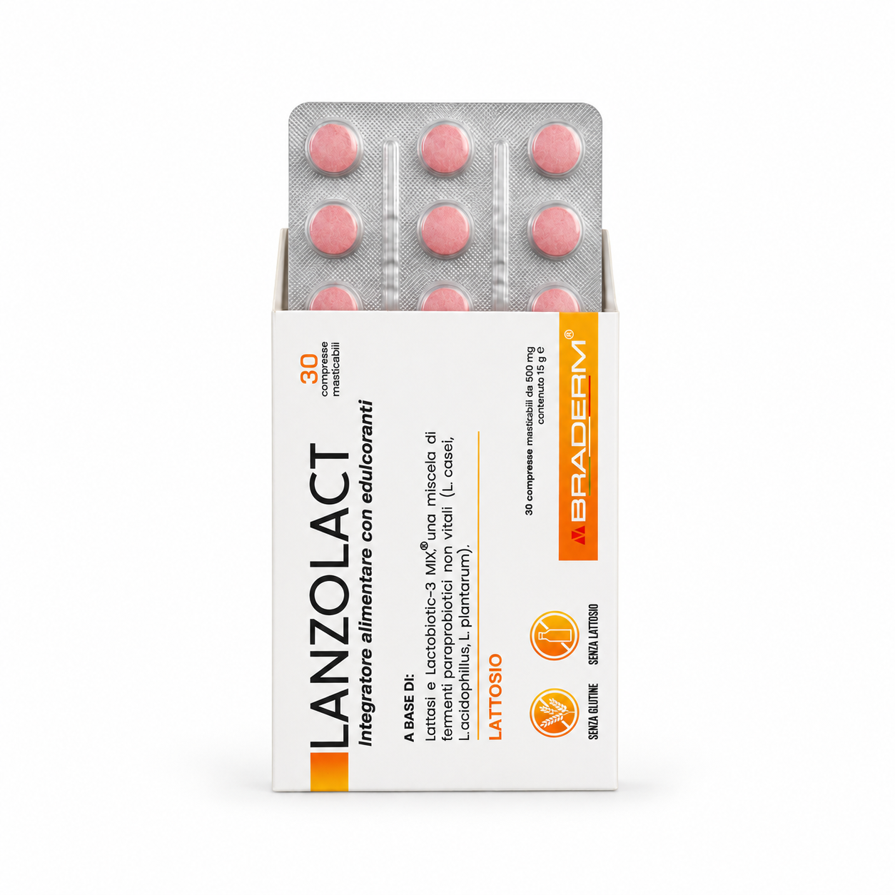 Braderm Lanzolact 30 compresse masticabili - immagine 2