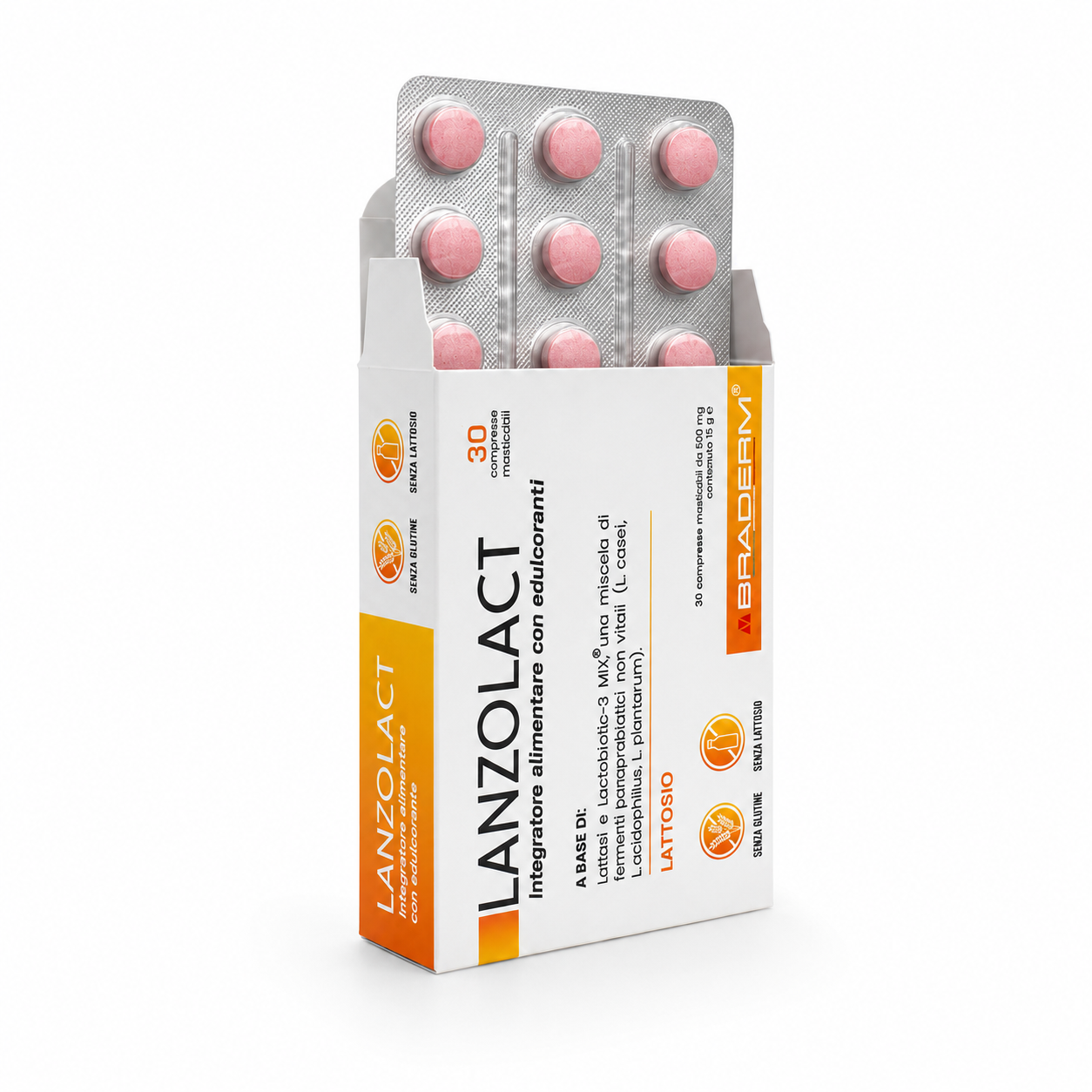 Braderm Lanzolact 30 compresse masticabili - immagine 3