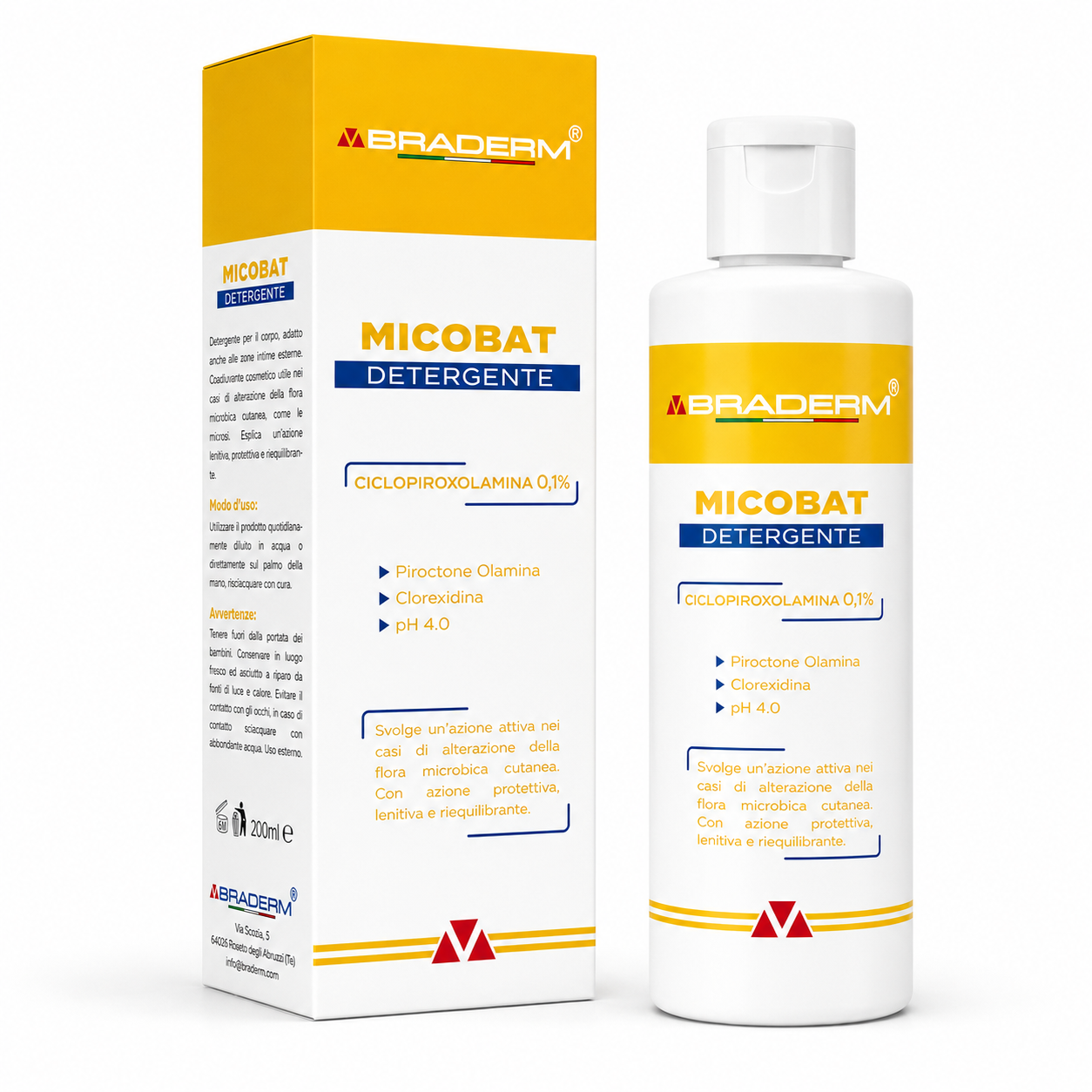 Braderm Micobat Detergente 200ml - immagine 2