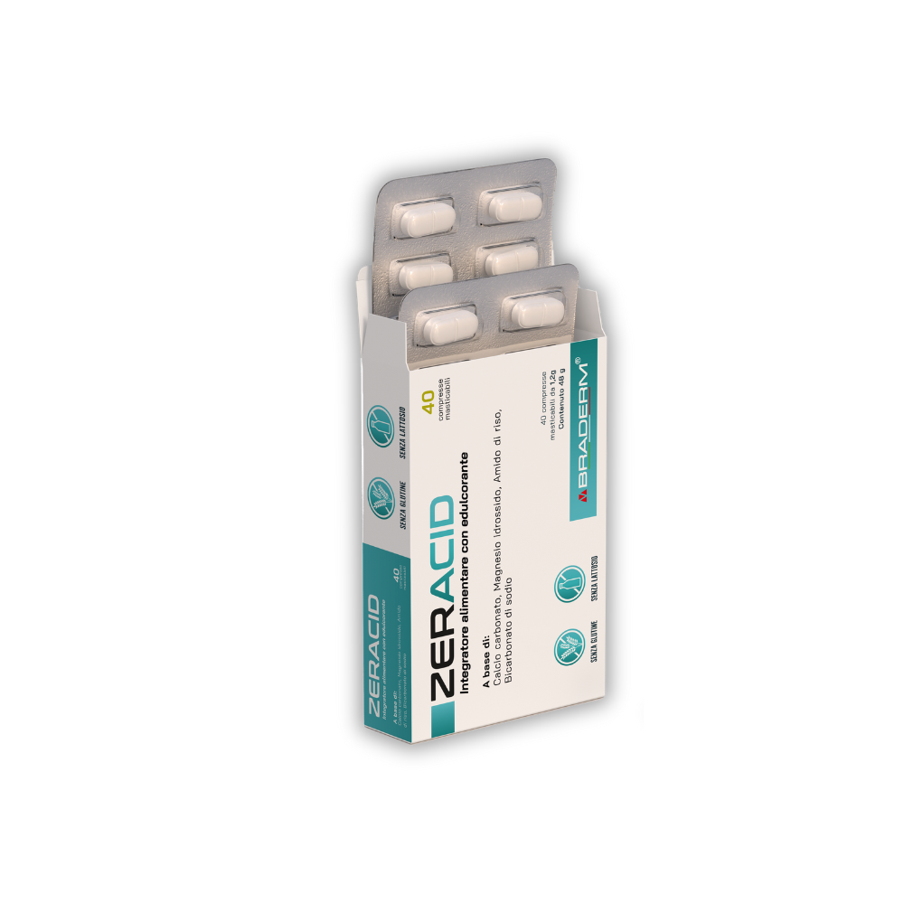 Braderm Zeracid – 40 Chewable Tablets