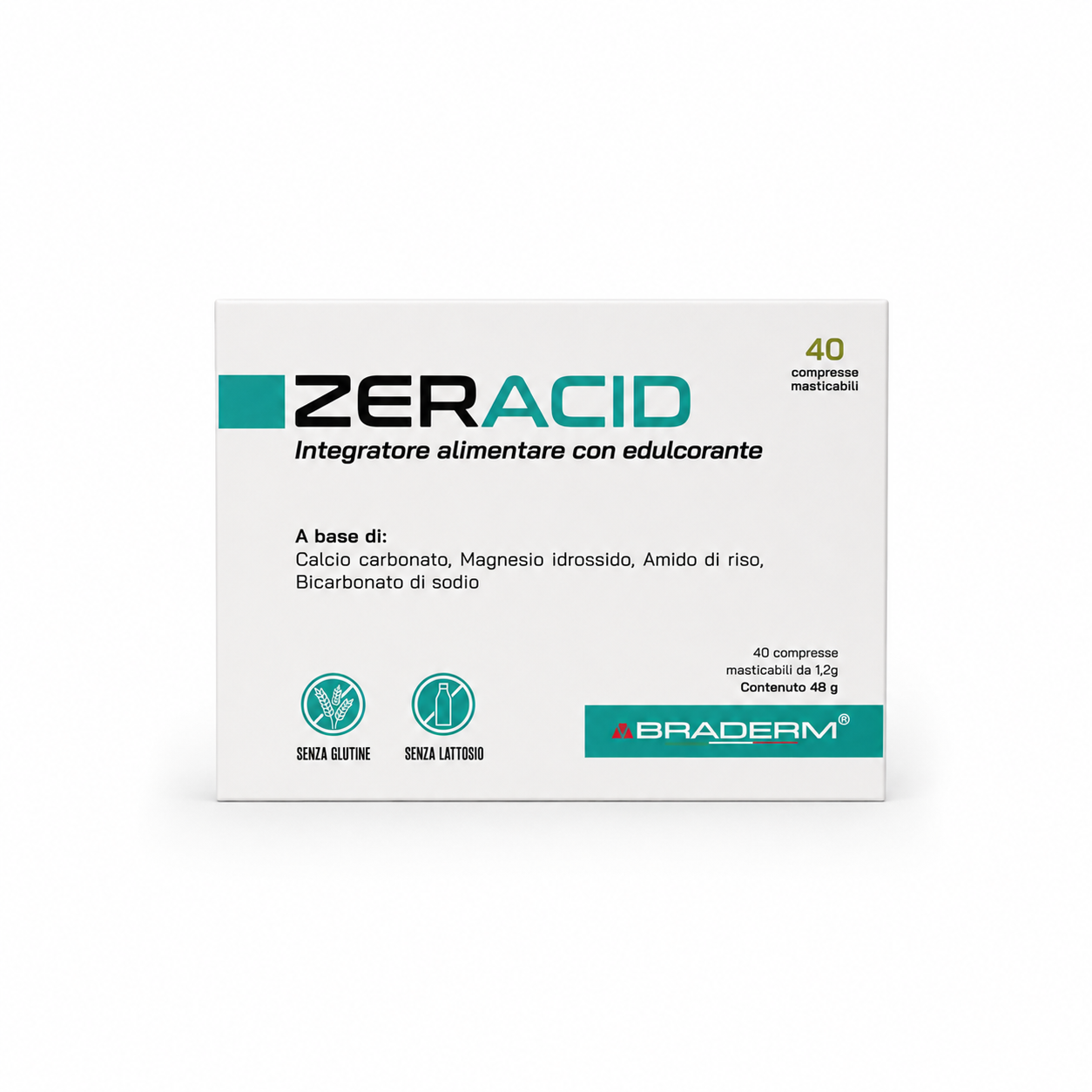 Braderm Zeracid 40 compresse masticabili