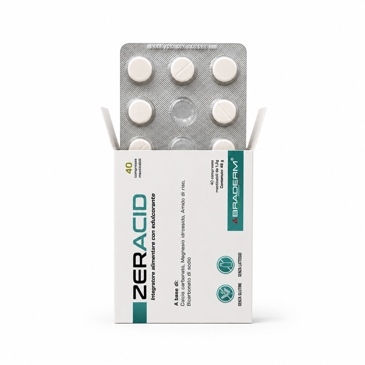 Braderm Zeracid 40 compresse masticabili - immagine 2