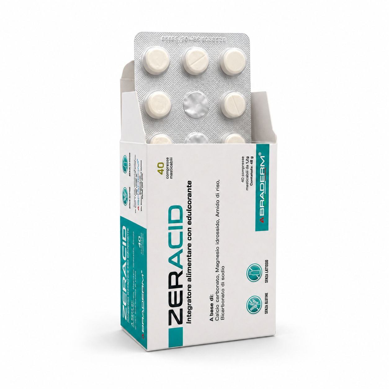Braderm Zeracid 40 compresse masticabili - immagine 3
